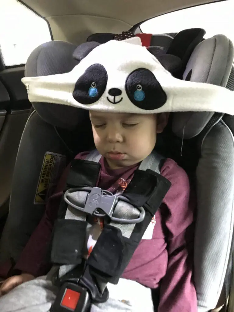 toddler travel gear: toddler head support car seat