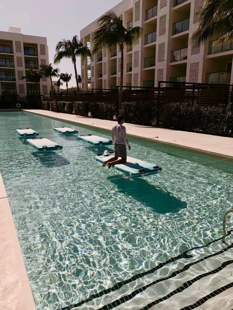 A stand up paddle board exercise class!