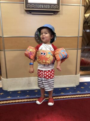 3.5 year old on the Disney Dream