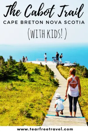 Planning a trip to Cape Breton with kids? Check out my ultimate guide of cabot trail accommodations, restaurants, and activities. My review of hiking the Cabot Trail (Skyline Trail) with young kids. This is a part of Canada you don't want to miss! Click through for the full detailed guide. #cabottrail #skylinetrail #cabottrailwithkids #novascotiawithkids #skylinetrailcapebreton #thingstodoincapebreton