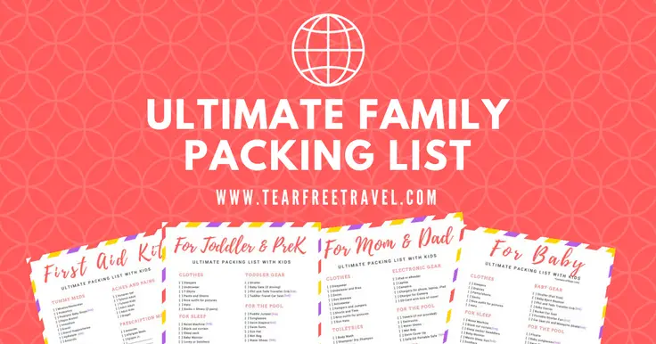 family travel checklist template