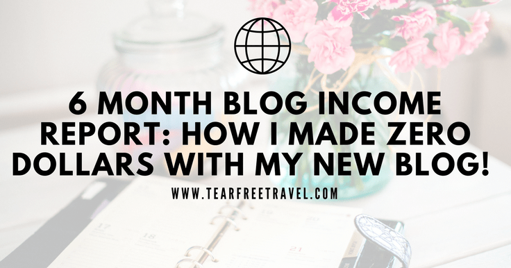 6 Month Blog Income Report: How I made ZERO dollars in my first 6 months blogging!
