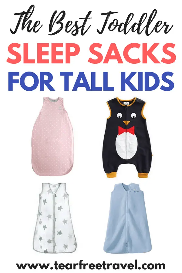 Are you looking for the best toddler sleep sacks? I've tried them all and I'm here to report on the best sleeping sacks for toddlers. If you have a tall toddler, you'll want a sleep sack that will last a long time! I will review the best toddler sleep sack for tall kids. Whether you are searching for the best sleep sack for winter or the best sleep sack for summer, I've got your covered with lots of options. Pin this list for later! #toddler #toddlersleep #toddlergear #toddlersleepsack