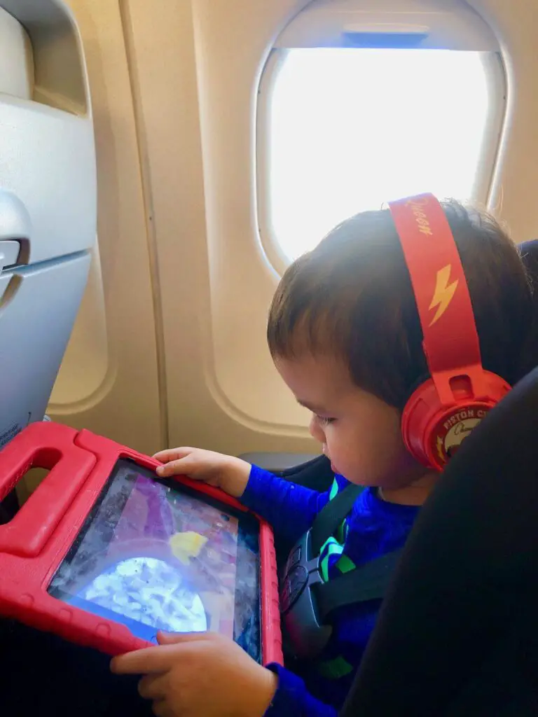 iPad toddler plane activity