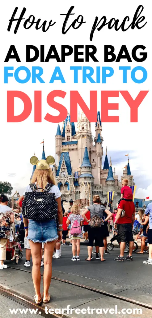 Disney World with a baby is a magical trip! Here's our tips for what to pack for a baby at Disney. These Disney baby packing tips are perfect for your little ones first trip to Disney. Pack your Disney diaper bag with these items and you will be prepared for anything on your magical Disney World vacation. #disney #disneyworld #disneybaby