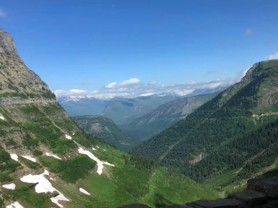 mountain ranges at Glacier National Park
