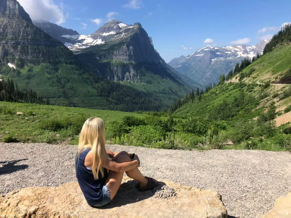 soaking in the view from Glacier National Park