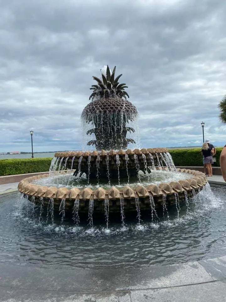 The Pineapple Fountain at Riley Waterfront Park in Charleston