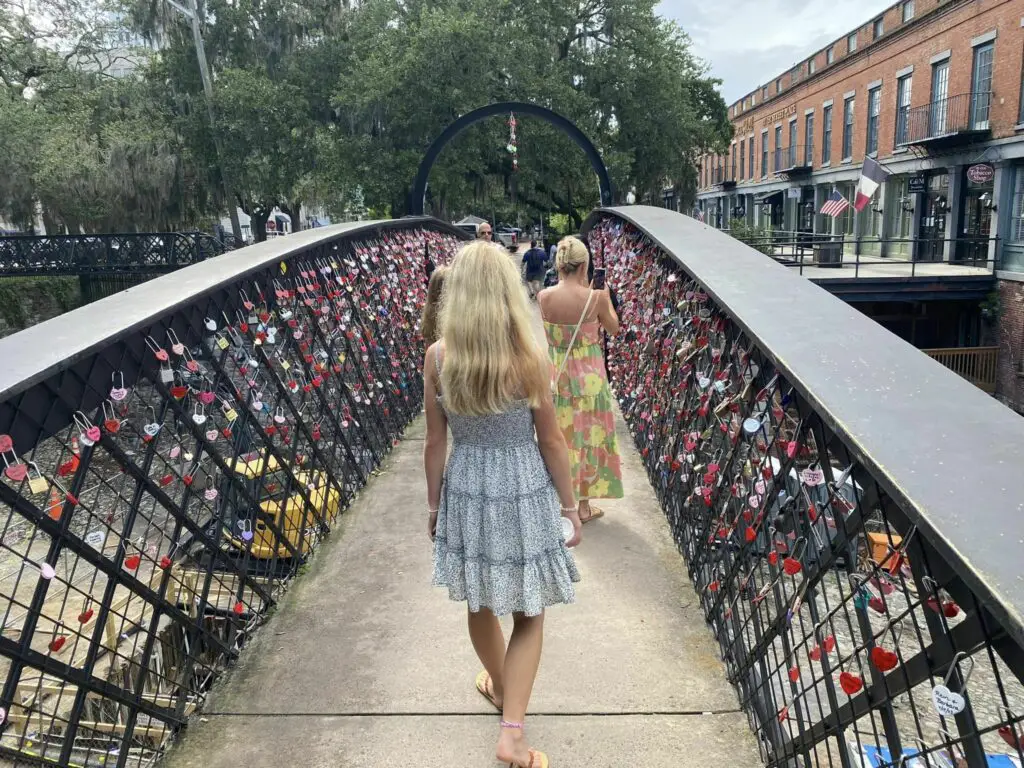 Love Lock Bridge in Savannah Georgia