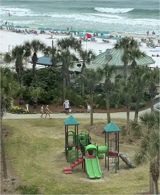 playground and beach at Silver Shells in Destin, Florida